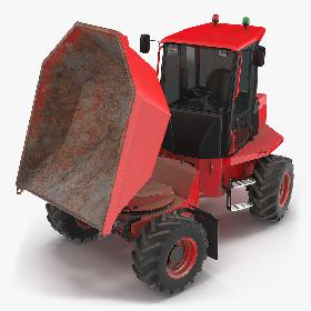 3D Cabbed Dumper Generic Dirty Rigged